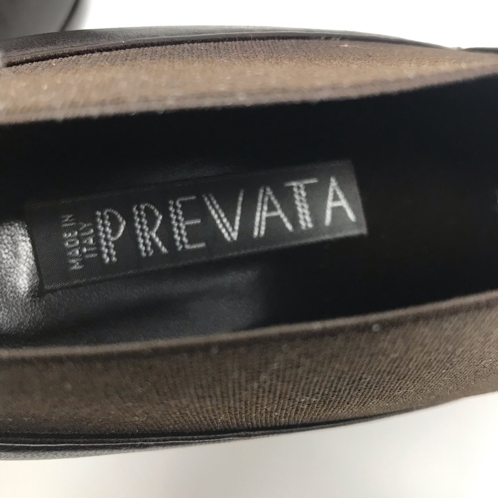 Prevata Black Leather Ankle Booties Slip On 7.5 - Picture 6 of 8